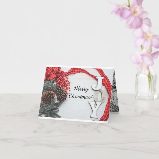 Kerstcollectie met Vreugde en Lint Kaart (Orchidee)