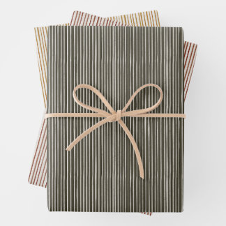 kerstCollectie | Stripes Green, Red, Gold Inpakpapier Vel