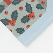 kerstcollectie van decoratieve winterelementen fleece deken (Hoek)