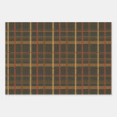 kerstCollectie | Warm Pset, Stripes, Cedar Inpakpapier Vel (Voorkant 2)