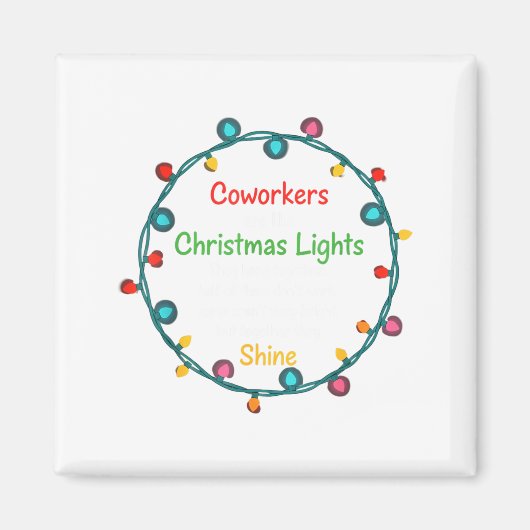Kerstcollega's Zijn Als Kerstverlichting Grappig Magneet (Voorkant)