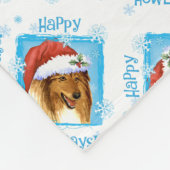 Kerstcollie Fleece Blanket Deken (Hoek)