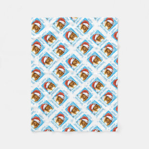 Kerstcollie Fleece Blanket Deken