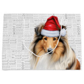 Kerstcollie Hondenliefhebber Wof Wordvakantie Groot Cadeauzakje (Voorkant)
