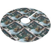 Kerstcollie op het raam kerstboom rok (Gekanteld)