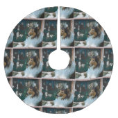 Kerstcollie op het raam kerstboom rok (Voorkant)