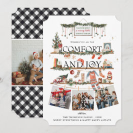 Kerstcomfort en vreugde | Kerstfoto Vakantiewenska Feestdagenkaart