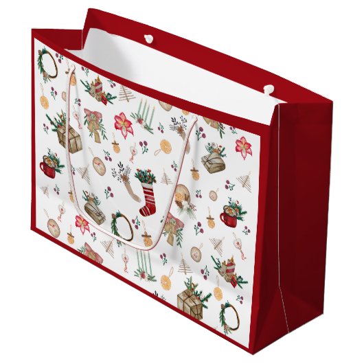 Kerstcomfort Groot Cadeauzakje (Voorkant Gekanteld)