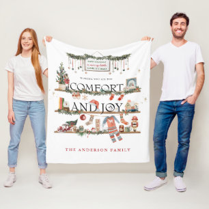 Kerstcomfort & vreugde Vrolijke kleine kerst Fleece Deken