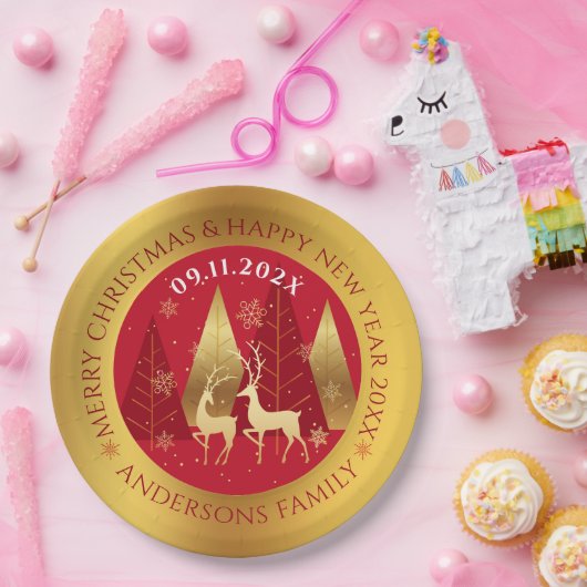 Kerstcomposiet goudgrenspapier bord (Feest)