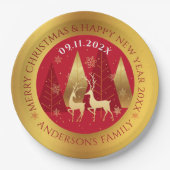 Kerstcomposiet goudgrenspapier bord (Voorkant)