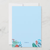 Kerstconcert blauwe uitnodiging (Achterkant)