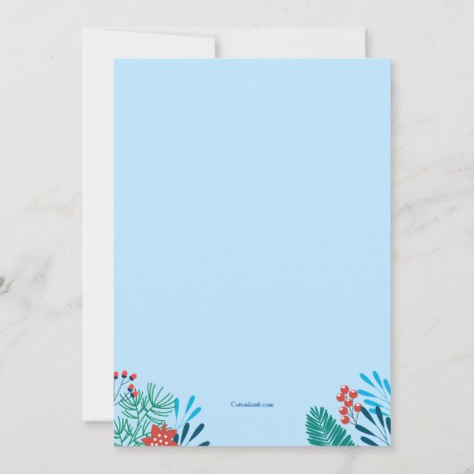 Kerstconcert blauwe uitnodiging (Achterkant)