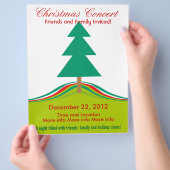 Kerstconcert Eenvoudige vakantieboom Flyer (Hand)