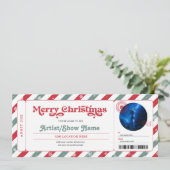 Kerstconcert Evenement Show Cadeau Ticket Kaart (Staand voorkant)