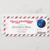 Kerstconcert Evenement Show Cadeau Ticket Kaart (Voorkant)