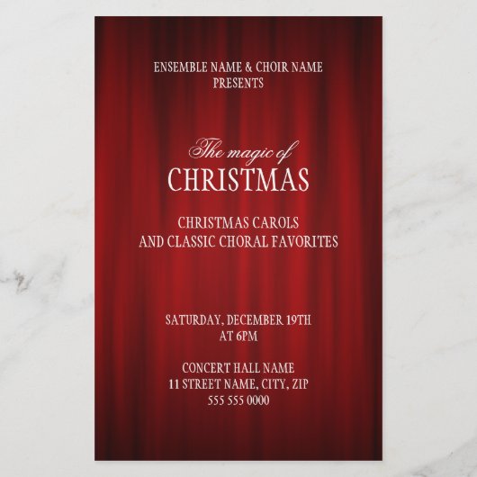 kerstconcert flyer (Achterkant)