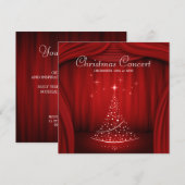 kerstconcertuitnodiging kaart (Voorkant / Achterkant)