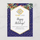KerstConfetti Logo Business Postcard Briefkaart (Voorkant)
