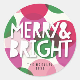 Kerstconfetti Stippen Kerstvakantie Ronde Sticker