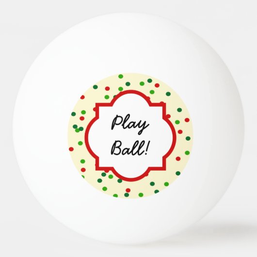 KerstConfetti Suiker Cookie Sprinkles Pingpongbal (Achterkant)