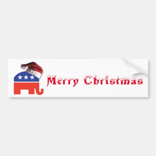 kerstconservatief bumpersticker (Voorkant)