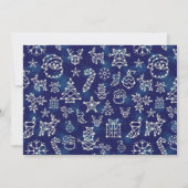 Kerstconstellatie Familie Foto Collage Blue Feestdagenkaart (Achterkant)