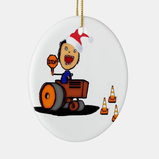 kerstconstructie keramisch ornament (Rechts)