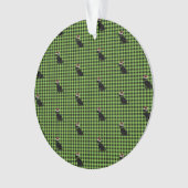 Kerstcontrole Groen zwart lab Patroonnaam Fun Ornament (voorkant)