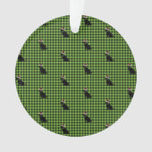 Kerstcontrole Groen zwart lab Patroonnaam Fun Ornament (voorkant)