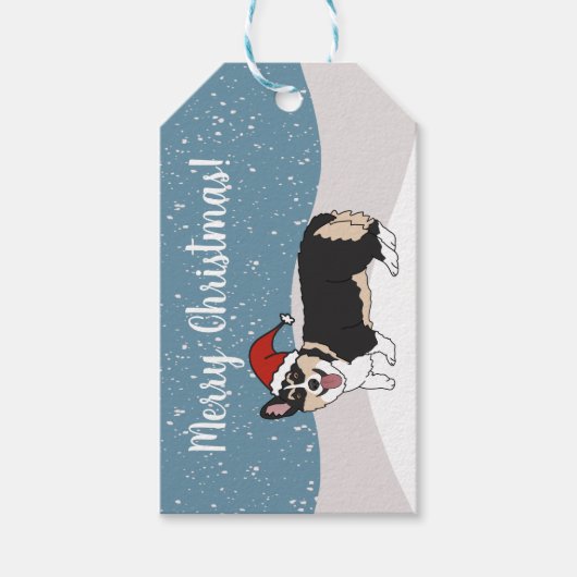 Kerstcorgi Cadeaulabel (Voorkant)