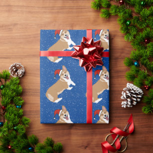 Kerstcorgi Cadeaupapier