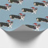 Kerstcorgi Cadeaupapier (Hoek)