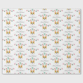 Kerstcorgi Cadeaupapier (Vlak)