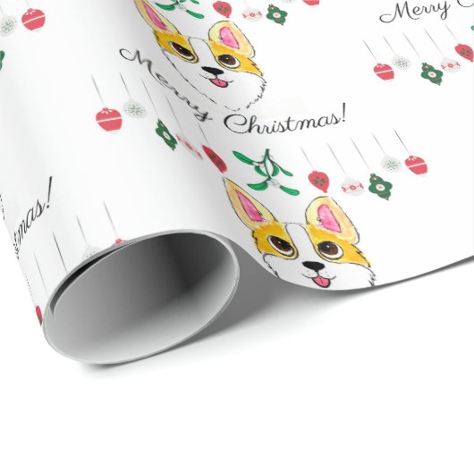 Kerstcorgi Cadeaupapier (Rol Hoek)