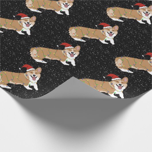Kerstcorgi Cadeaupapier (Hoek)