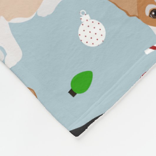 Kerstcorgi Dogs Fleece Blanket (Hoek)