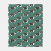 Kerstcorgi Fleece Deken (Voorkant)