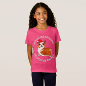 Kerstcorgi-hond met Santa Hat T-shirt (Voorkant volledig)