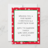 Kerstcorgi met Santa Hat persoonlijk Feestdagenkaart (Achterkant)