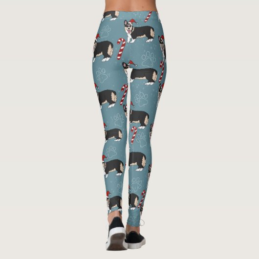 Kerstcorgi Pup Leggings (Achterkant)