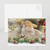 Kerstcorgi Puppy Feestdagenkaart (Voorkant / Achterkant)