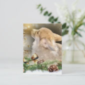 Kerstcorgi Puppy Feestdagenkaart (Staand voorkant)