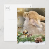 Kerstcorgi Puppy Feestdagenkaart (Voorkant / Achterkant)