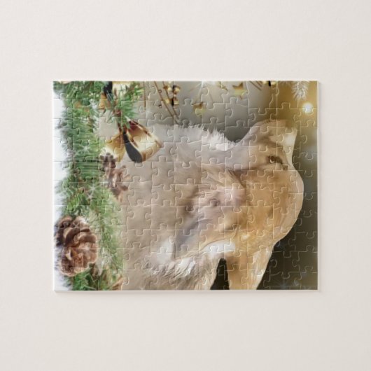 Kerstcorgi Puppy Legpuzzel (Horizontaal)