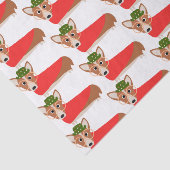 Kerstcorgi Tissuepapier (Detail)