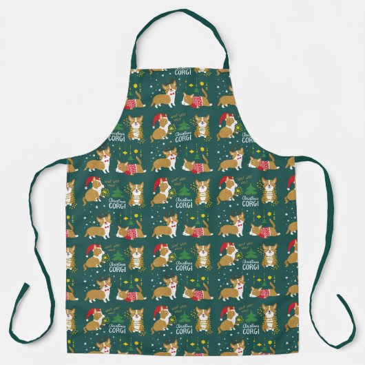 Kerstcorgi | Wof Wof Wof Schort (Voorkant)