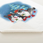 Kerstcorgis Sherpa Deken (3/4)