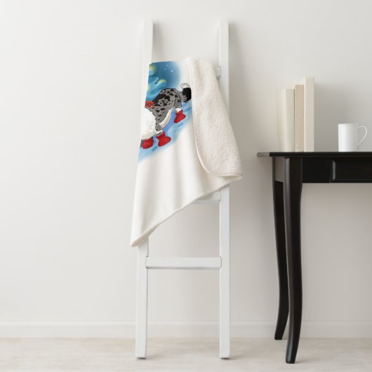 Kerstcorgis Sherpa Deken (In situ)