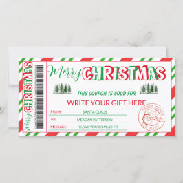 Kerstcoupon sjabloon bewerkbaar